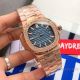 Swiss Replica Patek Philippe Nautilus 5711 Rose Gold Blue Watches (3)_th.jpg